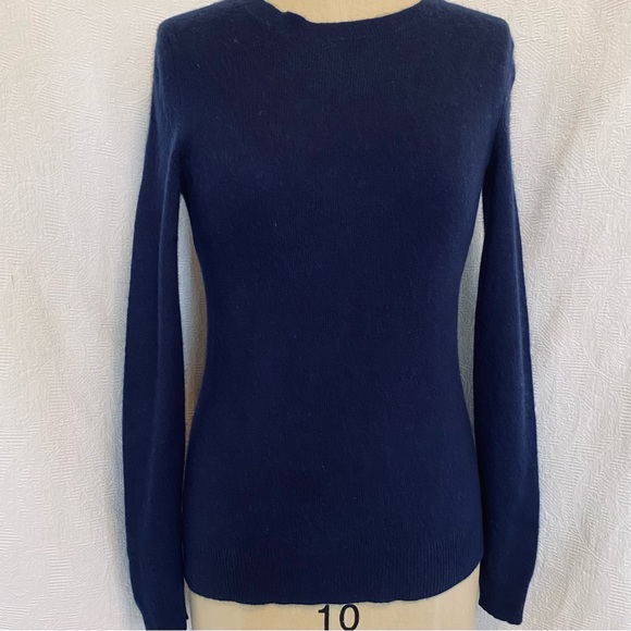 Pure cashmere Sm dark blue crewneck sweater - Picture 4 of 5